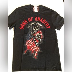 SONS OF ANARCHY ROAD GEAR Mens Black Graphic T.Shirt Size Medium 100% Cotton New